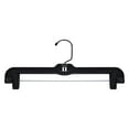 thumbnail image 2 of NAHANCO #2600PCBHHU 14" Black Heavy Weight Plastic Skirt/Pant Hangers With Black Hook and Clips (Pack of 25), 2 of 7