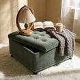 thumbnail image 4 of CQSXDA Multi-Functional Square Tufted  Storage Ottoman With Nailhead Trim For Small Spaces Living Room Accent Furniture, Green, 4 of 12