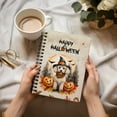 thumbnail image 3 of Happy Halloween Poodle Witches Hat Pumpkin Carving Spiral Bound Journal Poodles Dog Lover Gifts Idea 5x7in Spiral Notebook - 02019, 3 of 5