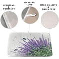 thumbnail image 3 of Purple Lavender Dish Drying Mat for Kitchen Counter, 18 x 24 Purple Floral Microfiber Dish Drainer Mats, Absorbent Reversible Microfiber Dish Mat, Butterflies Flowers Kitchen Drying Mats for Dishes, 3 of 6
