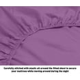 thumbnail image 2 of Extra Soft Brushed Fabric Deep Pocket 1800 Series Luxury 4-Piece Embossed Sheet Set (California King, Purple), 2 of 2