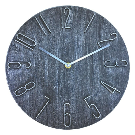 Nordic Wall Clock Sweep Movement Non Ticking Decorative 12 inch Wall Clock for Dining Room Bedroom Kitchen - Gray
