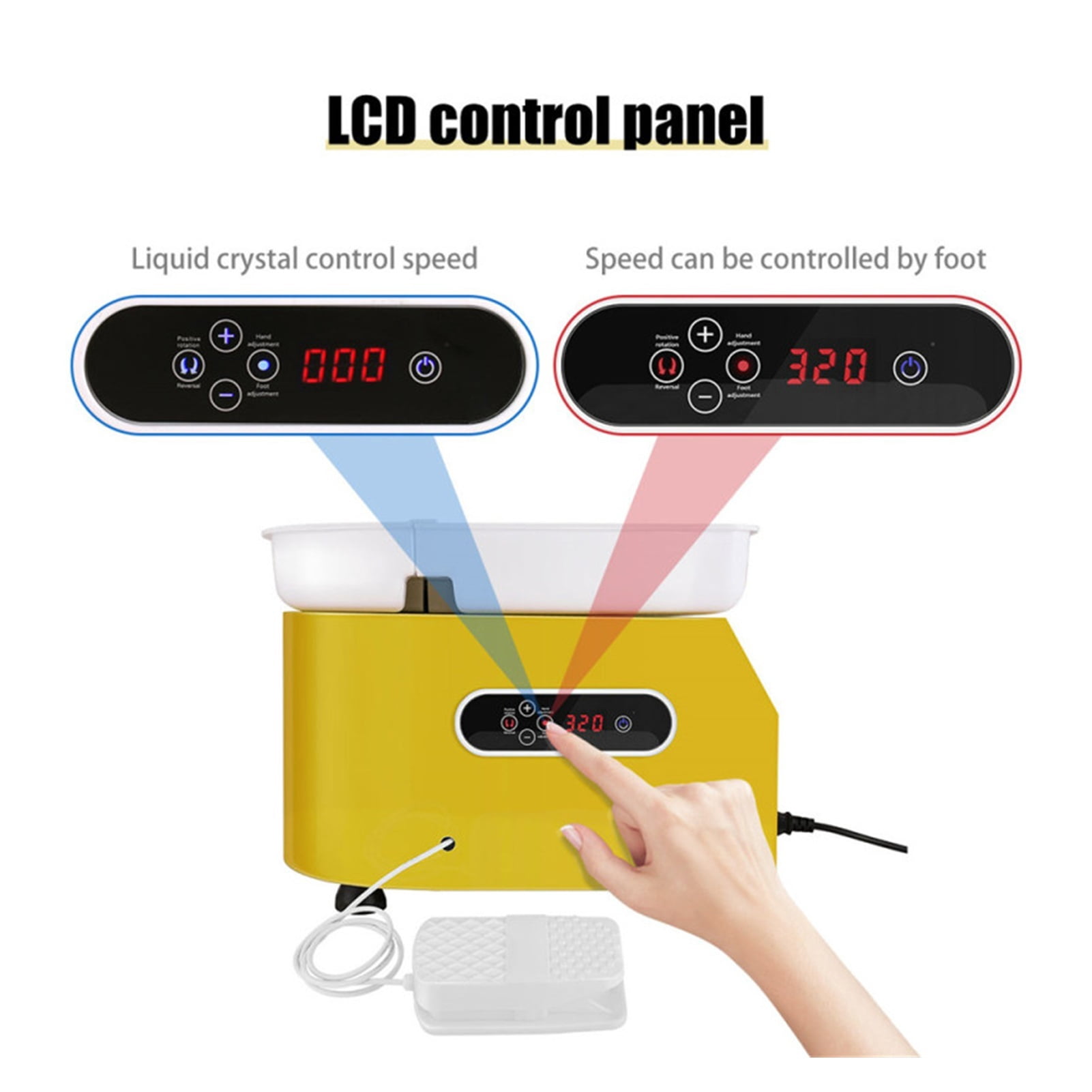 Advanced Ceramic Wheels With Dual Control Liquid Crystal Display, Detachable Basin For Professional Ceramic Crafts For DIY Clay ,Wide Ranging Usage