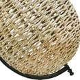 thumbnail image 3 of Benjara Metal Frame Globe Decor with Woven Rattan and Stable Base, Black and Brown, 3 of 3
