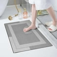 thumbnail image 4 of Ultra Thin Quick Dry Bath Mat - 16"x24" Non Bathroom Rug with Diatomaceous Earth Absorbent Technology - Super Absorbent Shower Mat with Rubber Backing Fits Under Door - Gray Washable Bath Mat, 4 of 7