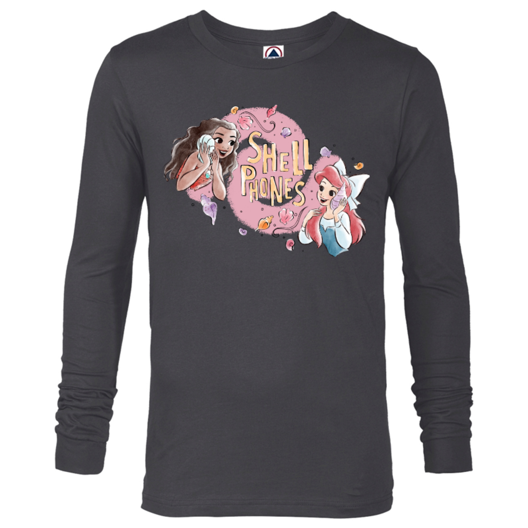 Disney Princess Moana And Ariel Shell Phones Long Sleeve T Shirt For Men Customized New Red Walmart Com