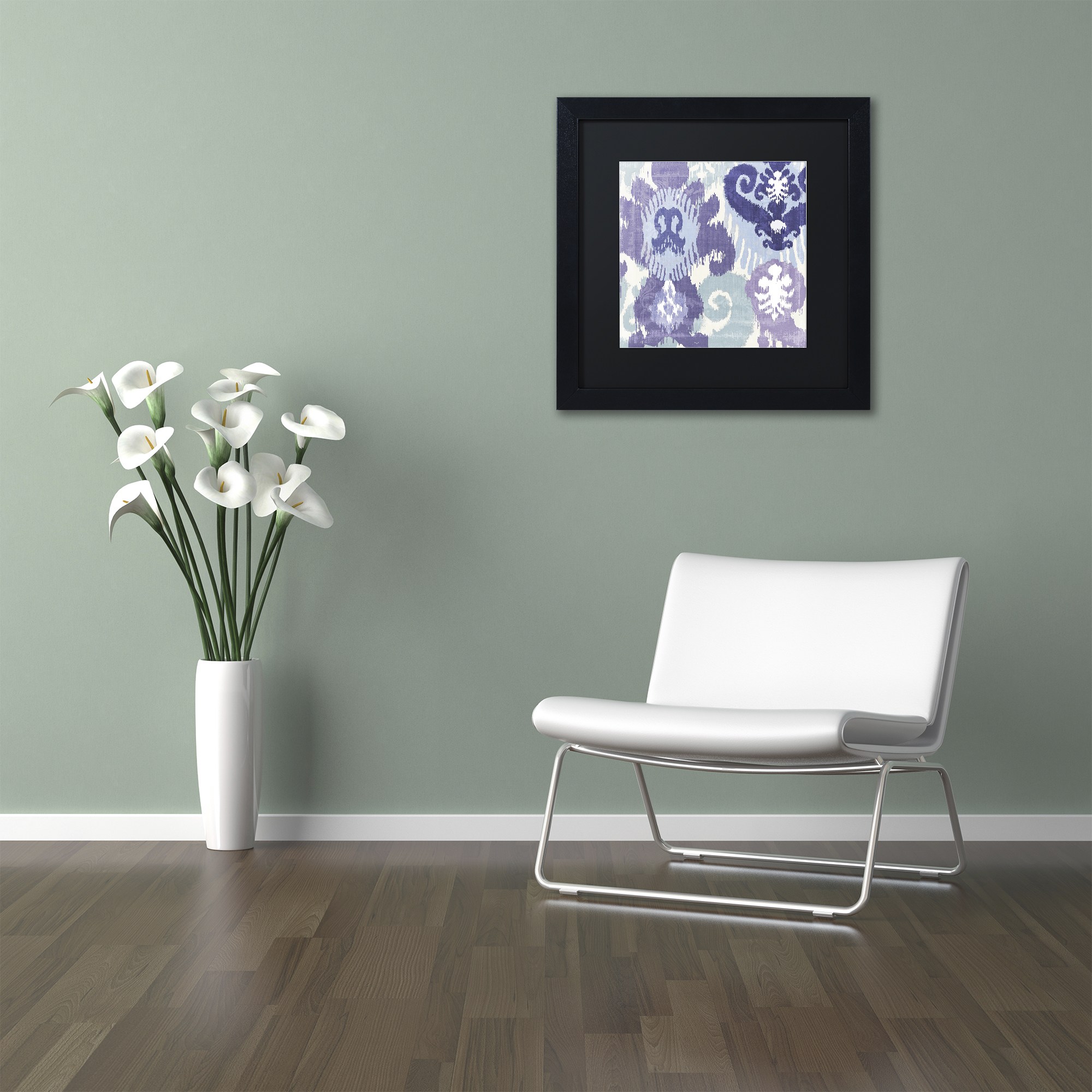 Trademark Fine Art "Blue Curry I" Canvas Art by Color Bakery, Black Matte, Black Frame
