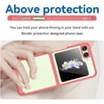 thumbnail image 2 of Case for Samsung Galaxy Z Flip 5 Phone Case Slim Dropproof [Defend from Drop/Scratch/Slip/Fingerprint] Clear Acrylic Hard Back Soft TPU Bumper Hybrid Phone Case for Samsung Galaxy Z Flip 5-Red, 2 of 16