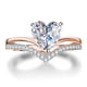 thumbnail image 4 of En forma de gran anillo de diamantes de imitación del anillo de diamantes de imitación elegante geometría anillos completos para las mujeres Tamaño 5 11, 4 of 5