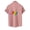 Pink, variant on Men's Rainbow Heart Print Short Sleeve Shirt Casual Button Down Hawaiian Top