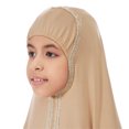 thumbnail image 3 of WOYY Little Girls Casual Solid Long Sleeve Abaya with Hijab Outfits, 2-Piece, Sizes 5-6, 3 of 5