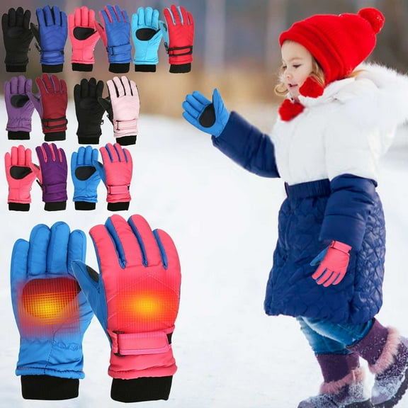 Msgweeeg Kids Gloves Winter Winter Gloves Men Waterproof Winter Gloves for Boys Girls Snow Windproof Mittens Outdoor Sports Skiing for Cold Weather, Windproof, and Insulation