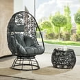 thumbnail image 6 of ACME Hikre Patio Lounge Chair and Side Table in Charcoal and Black, 6 of 7