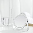 thumbnail image 3 of Transparent Double Sided Rotating Tabletop Makeup Mirror Square Oval Tabletop Dressing Mirror, 3 of 3