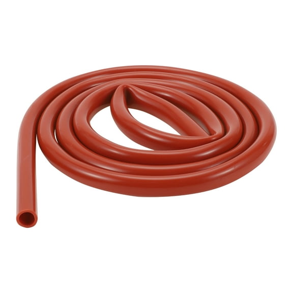 Unique Bargains 6.6FT 1/2" 12mm ID 2mm Thickness Silicone Vacuum Hose for Air and Water Red