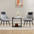 thumbnail image 6 of Swivel Dining Chairs, Modern Faux Leather Upholstered, Kitchen & Dining Room, Grey, 6 of 6