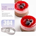 thumbnail image 3 of 20Pcs Circular Tart Rings with Holes Fruit Pie Quiches Cake Mousse Kitchen Baking Mould Perforated Cake Mousse Ring 8cm, 3 of 7
