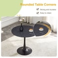 thumbnail image 6 of S-HOME Round Dining Table with Metal Pedestal and Thickened Tabletop 31.5 Inch Ideal for Kitchen and Living Room，Black+Gery, 6 of 11