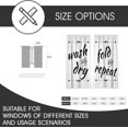 thumbnail image 5 of Laundry Room Curtains for Doorway Wash Dry Sign Theme Printed Girl White Black Word Fold Quotes 42" W x 63" L Window Curtain Set for Living Room Bedroom Bathroom Set of 2 Panels Drapes, 5 of 6