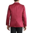 thumbnail image 3 of BLAZER PROM CHIC INSPIRADO para hombres, chaquetas deportivas de cuello pico de un solo botón para bodas de negocios, 3 of 6