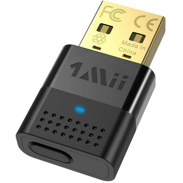 Adaptateur USB Bluetooth pour PC Transmetteur audio Bluetooth 5.0,  adaptateur audio USB double liaison avec APTX à faible latence, dongle Bluetooth  pour PC, PS4, casque, haut-parleur (uniquement pour l'audio) 