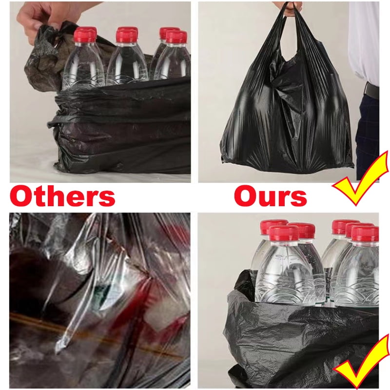 Totoro Hero Thickened Black Garbage Bag Trash Pouch Household Disposable Garbage Bag Vest Type Plastic Trash Bags for Kitchen Toilet Office