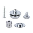 thumbnail image 3 of Amdohai Guitar Strap Lock Straplock Button Flat Head Safety Chrome, 3 of 8