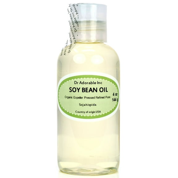 Dr Adorable - 4 oz - Soybean / Soy Bean Oil - Refined 100% Pure Organic Cold Pressed