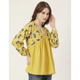 thumbnail image 5 of Moomaya V-Neck Tops For Womens, Viscose Rayon Printed Summer Casual Top Tunic, 5 of 8