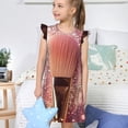thumbnail image 4 of Balery Makeup Brush on Pink Glitter Camisón de princesa para niñas, pijama de algodón con mangas abullonadas, suave y bonito.-Small, 4 of 6
