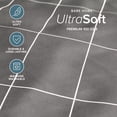 thumbnail image 4 of Bare Home Ultra-Soft Flat Sheets - Premium 1800 Collection - Double Brushed - Queen, Grid - Gray/White, 4 of 6