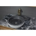 thumbnail image 2 of A And E Bath And Shower Hilda 15-3/4" Circular Stone Vessel Bathroom Sink - Black and Dark, 2 of 3