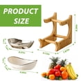thumbnail image 2 of CHUANK 2 Tiers Ceramic Fruit Bowls Basket  Fruit Storage Basket for Kitchen Counter  Sliver, 2 of 10