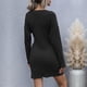 thumbnail image 5 of Vestidos de suéter sueltos, vestido de suéter de punto para mujer, vestidos de suéter tipo pulóver, vestido de suéter de punto para mujer, durabilidad prolongada, 5 of 7