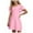 Pink, variant on Zanarzt Girls Princess Dress Cotton Girls Summer Short Sleeve Dress A Line Swing Basic Twirl Party Dresses Black,5-6 Years