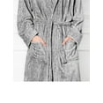 thumbnail image 5 of PAVILIA Mens Soft Robe | Warm Fleece Robes for Men, Soft Spa Bathrobe with Shawl Collar and Pockets (Melange Dark Gray), 5 of 9