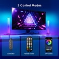 thumbnail image 6 of RGB Light Bar, 17" LED Light Bar 360 Degree Emitting, 16 Million colors, APP Control USB Powered, Color Changing TV Backlight, Ambient Lighting for Desk, PC, Gaming, Party, 2 Pack, 6 of 9