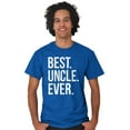 thumbnail image 4 of Best Uncle Ever Niece Nephew Men's Big & Tall Crewneck Graphic Tee Brisco Brands 5X, 4 of 5