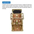 thumbnail image 3 of Unique Bargains 4 Pack Table Leg Folding Brackets Foldable Self Lock Hinges, Bronze Tone, 3 of 6