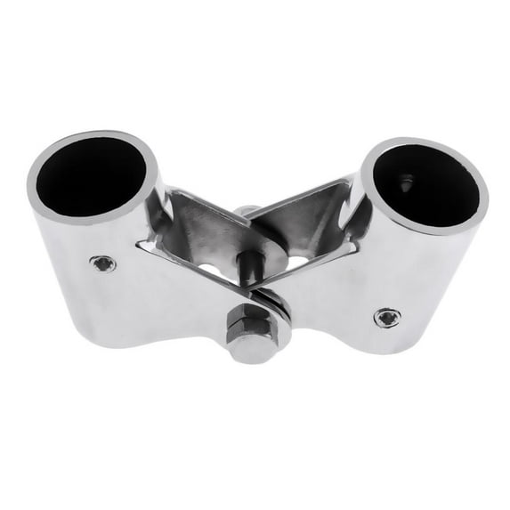 6 Stainless Steel 1 inch 25mm Boat Rail Fittings Folding Swivel Tube Connector for Tops, Poles