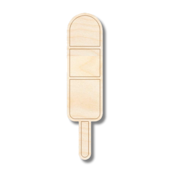 Unfinished Wood Etched Rocket Popsicle Shape 20" / 1/8"