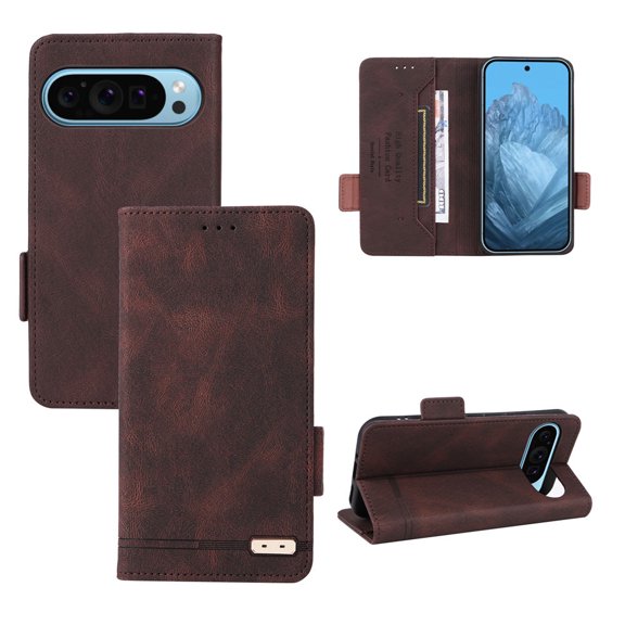 Flip Case for Google Pixel 9Pro XL/Pixel 9. Cover Magnetic Wallet with Buckle Card Holder Kickstand