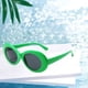thumbnail image 3 of Paquete de 2-6 lentes de gafas de sol ovaladas, marco grueso de plástico, clásico para reuniones, vacaciones 2 piezas, 3 of 8