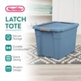 thumbnail image 2 of Sterilite 12 Gallon Latching Tote, Stackable Storage Bin with Lid, Washed Blue, 12 Pack, 2 of 10