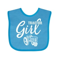 Inktastic Tractor Girl Girls Baby Bib