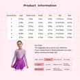 thumbnail image 5 of Doomiva Kids Girls Shiny Rhinestone Figure Skating Dress Long Sleeve Ballet Lyrical Dance Dress for Performance Hot Pink 10, 5 of 5