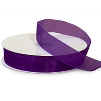 3/8in. Wide Plum Sheer Organza Ribbon - 25 Yards (00445)