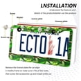 thumbnail image 4 of Green Iguana License Plate Frame, Decorative Aluminum Car Tag Frames, 2 Pack Universal Car License Plate Covers with 2 Holes and Screws, 4 of 7