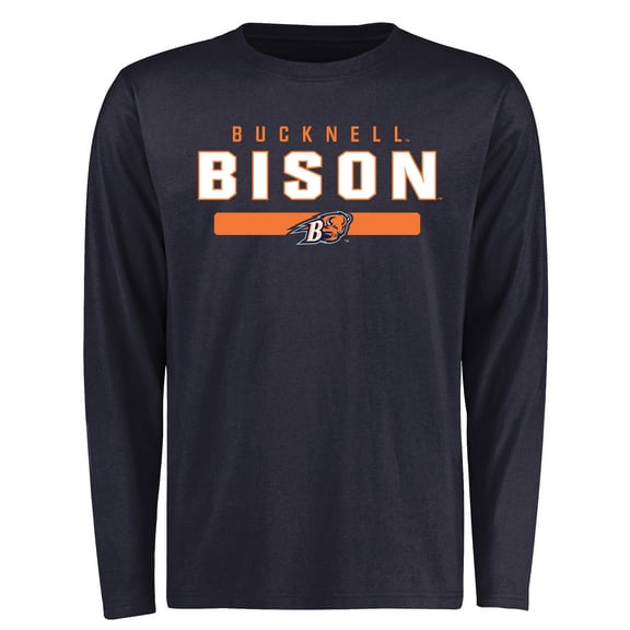 Men's Navy Bucknell Bison Team Strong Long Sleeve T-Shirt