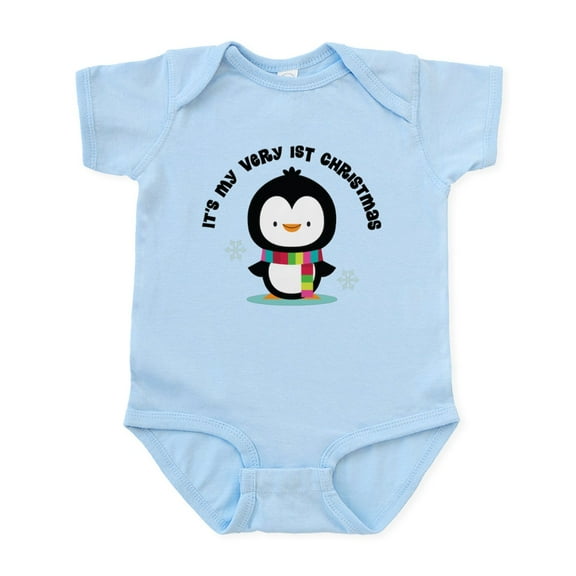 CafePress - Penguin 1St Christmas Infant Bodysuit - Baby Light Bodysuit, Size Newborn - 24 Months